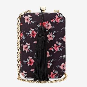White House Black Market Floral printed box clutch